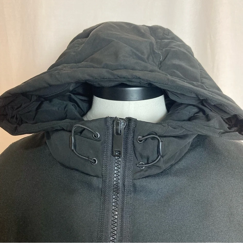 Heavy Duty DKNY Black Winter Coat - Picture 4 of 5